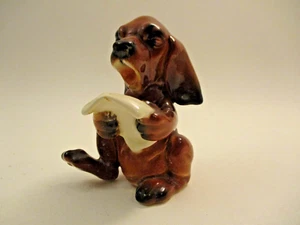 Vintage Goebel West Germany Singing Hound Dog 33-136 Foot Tapping Glossy Figure - Picture 1 of 6
