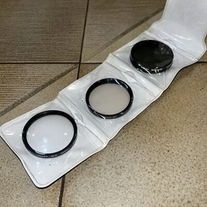 3-Qty Rolev M.G. 52mm UV Lens Filters Japan Close-Up 2x, Sky, Magi-Pol w/ Case - Picture 1 of 11
