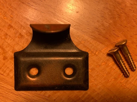 One (1) Japanned Copper Window Lift Pull Craftsman 1910s 1920s 1930s Craftsman C Cover