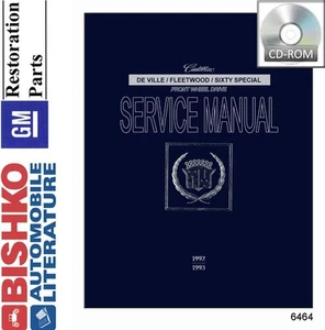 Cadillac Fleetwood 1993 Deville Shop servicio reparación manual CD guía del fabricante de equipos originales - Imagen 1 de 1