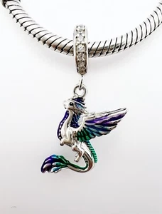 Dije colgante dragón volador animal mítico genuino plata de ley 925 💖 - Imagen 1 de 9