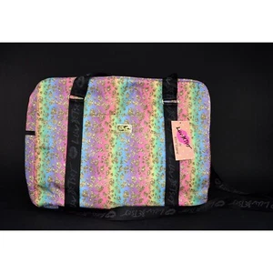 Luv by Betsey Johnson - Rainbow Animal Print-Weekender Duffel Bag -NEW with Tags - Picture 1 of 5