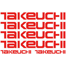 takeuchi XL sticker excavator 6 Pieces