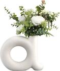 Blumenvase Donut - 25cm Vase fr Pampasgras - Deko Keramik Buchstabe Blogger