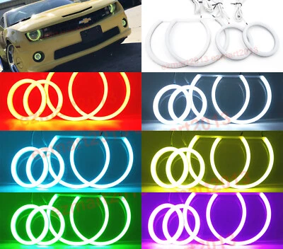 Cotton RGB halo ring for Chevy Camaro 10-13 non-RS Headlight Fog light BT APP - Image 1 of 4