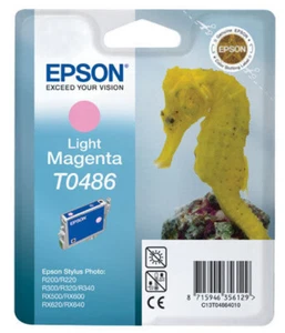 CARTUCCIA INCHIOSTRO ORIGINALE AUTENTICA EPSON T0486 LIGHT MAGENTA C13T04864010 - Foto 1 di 1