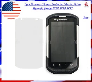 Película protectora de pantalla templada 3 piezas para Zebra Motorola Symbol TC70 TC75 TC77 EE. UU. - Imagen 1 de 6