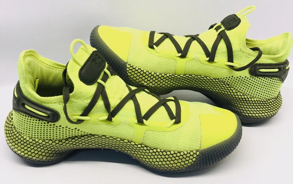 Under Armour Curry 6 Youth Size 6Y Shoes Coy Fish Neon 3020415-302 Volt Black - Image 1 of 4