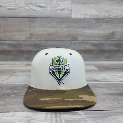 Seattle Sounders MLS Soccer Hat Cap Snapback Adult Mens Adidas Camouflage Brim - Image 1 of 4