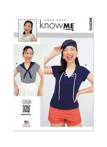 Camisetas náuticas Know Me Easy SEWING PATRÓN ME2078 Misses tallas 6-14 o 16-24 - Imagen 1 de 6