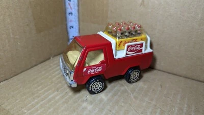 Vtg Buddy L Coca Cola Red Delivery truck Flat Bed Toy 1982 Japan Desk Display  - Image 1 of 4