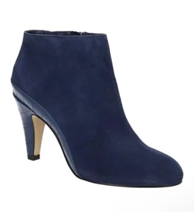 New Bella Vita Brennan Women's Boot Navy Kid Suede Ankle Bootie Size 6.5 M - Picture 1 of 10