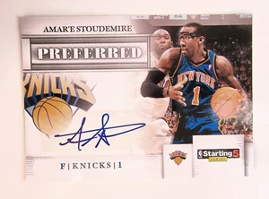 AMAR'E STOUDEMIRE Autograph Card 2010-11 Panini Starting 5 Preferred Signatures - Picture 1 of 2
