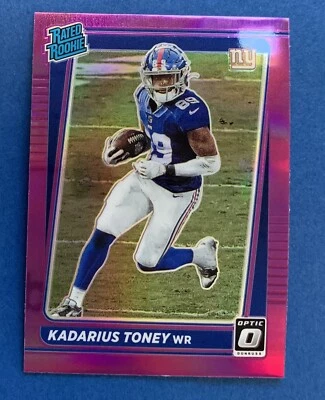 2021 Donruss Kadarius Toney  Pink PriZm Optic Preview Rated Rookie P-264 - Image 1 of 3