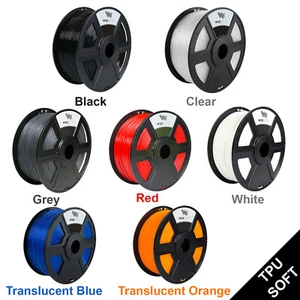 WYZworks Premium TPU SOFT 1.75mm 3D Printer Filament1kg/2.2lb MakerBot Monoprice - Picture 1 of 18
