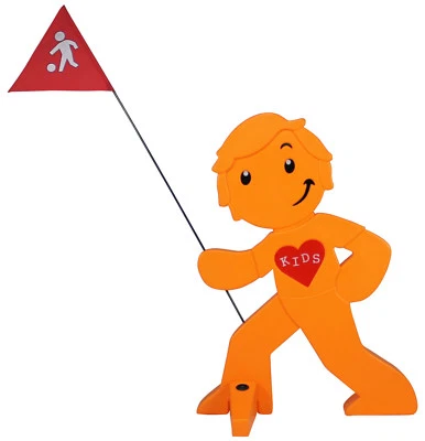 StreetBuddy - Kindersicherheit, Warnfigur, -aufsteller, Orange - Bild 1 von 4
