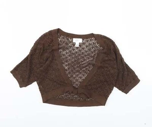 Ann Taylor Womens Brown Jacket Size M Tie - Picture 1 of 12