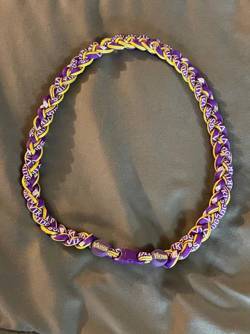 Minnesota VIKINGS Triple Rope Team Titanium NECKLACE Purple 22" FAST! FREE SHIP! Cover