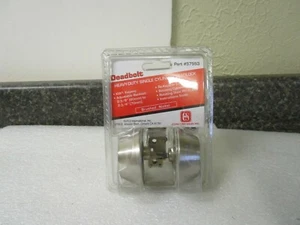 Qty (10) Brushed Nickel Deadbolt Single Cylinder Door Locks Heavy Duty Deadlock - Picture 1 of 7