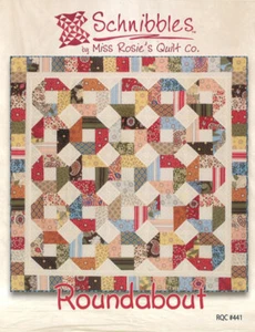 Quilt Pattern ROUNDABOUT Moda MISS ROSIE'S SCHNIBBLES Charm Pack Friendly - Picture 1 of 3