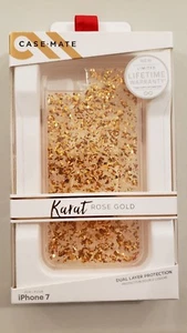 NUEVO Auténtico Estuche Mate Karat - Plata/Oro Rosa para Apple iPhone 6/6S/7/8/SE 2 - Imagen 1 de 3