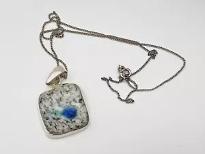 Vintage Sterling Silver 925 Pendant Necklace K2 Jasper 11.44g - Picture 1 of 8