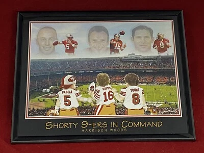 Impresión firmada por arte infantil de dibujos animados de los QB de los 49ers de San Francisco - Montana Young Garcia Foto 1 de 4