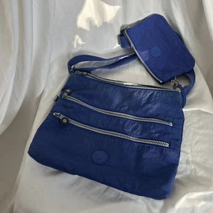 Leichte KIPLING Umhängetasche Rita blau mittelgroß und passende Geldbörse - Bild 1 von 9