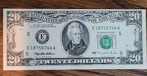 $20 Dollar 1995 Vintage Bank of Richmond Almost uncirculated Fancy Serial Number - Picture 1 of 4