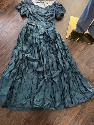 Civil War Reenactment Womens Formal Gown Day Dress Hand Made Small 2 Piece - Image 1 of 4