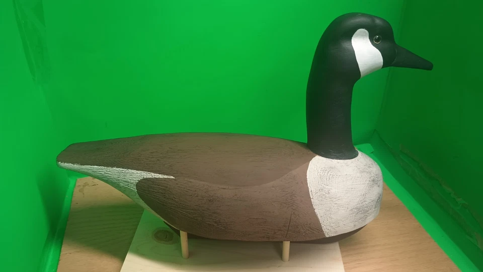 Canadian Goose Rigged Decoy/ Solid Wood  - Image 1 of 4