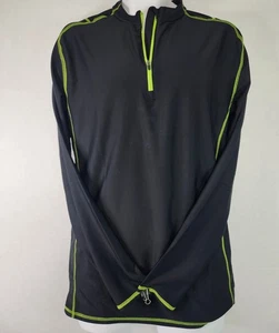 bcg Academy 1/4 Zip Sportshirt Herren Größe 2XL Activewear schwarz limettengrün - Bild 1 von 10