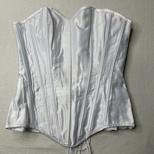 Vintage Shirley of Hollywood Womens White Corset Size 34 - Picture 1 of 9