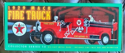 ERTL 1929 Mack FireTruck Texaco Collector Series #15 Die Cast Metal Bank NEW NR! - Image 1 of 4