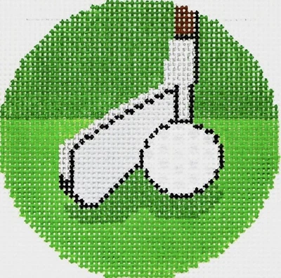 Needlepoint Handpainted Lee BJ Canvas Putter 3" - Image 1 of 4