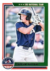 JACKSON HOLLIDAY 2022 Panini USA Stars & Stripes 18U #69- Baltimore Orioles - Picture 1 of 1