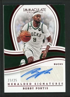 2022-23 BOBBY PORTIS 23/25 AUTO PANINI IMMACULATE COLLECTION HERALDED SIGNATURES - Image 1 of 2
