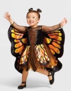 🥥 Hyde & Eek! Toddler Girls Monarch Butterfly Costume Size 4/5 - Picture 1 of 5