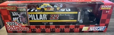 WARD BURTON 2002 CATERPILLAR 1/64 RACING CHAMPIONS DIECAST HAULER + CAR - Image 1 of 4