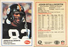 1982 Kellogg's #NNO John Stallworth - Near Mint