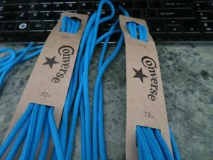 Lotto 2 lacci scarpe uomo o donna blu Converse Cord 72" nuovi - Foto 1 di 1