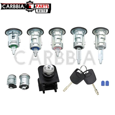 Ignition Switch Door Trunk Fuel Lock Cylinder Set For Ford Transit Connect 02-12 - Image 1 of 4