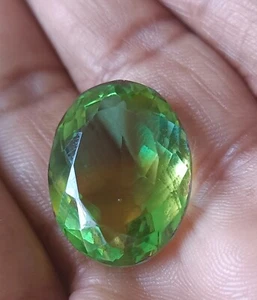 22.10 CT Wonderful Bi-color Oval Cut Shape Doublet Tourmaline Loose Gemstones - Picture 1 of 8
