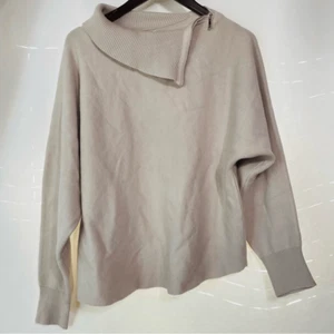 Cynthia Rowley Womens Tan Cowl Neck Collar Sweater Size XL - Picture 1 of 6