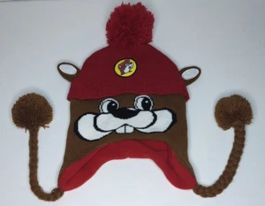 Buc-ees Beanie Toboggan Knit Cap Red Unisex Youth One Size Ski Snow Winter Hat - Picture 1 of 5