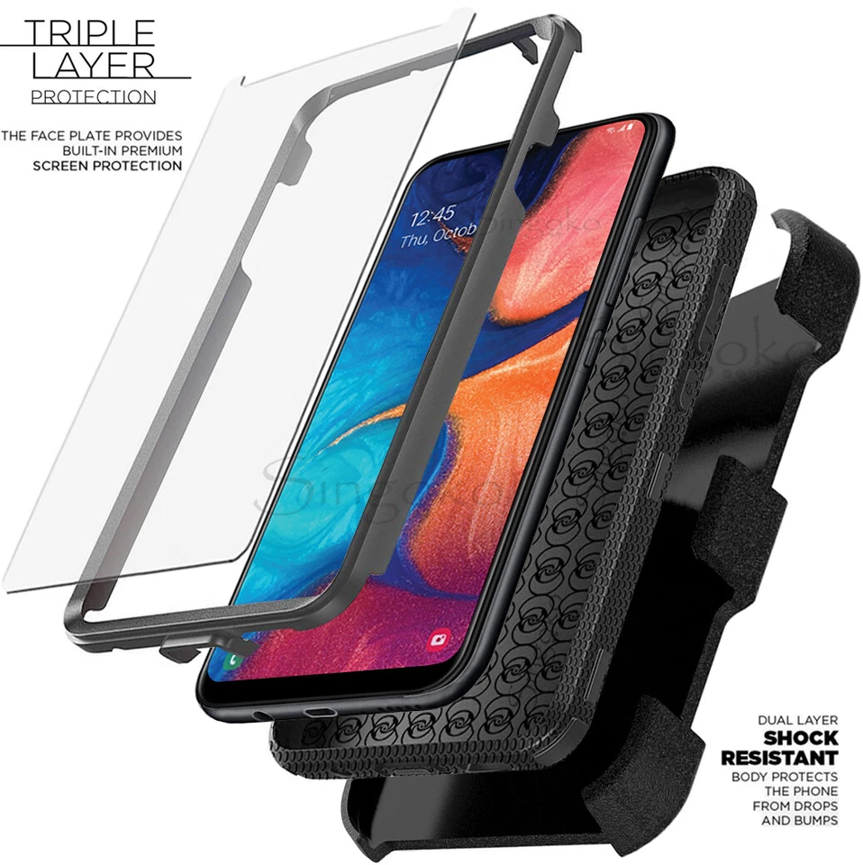 Samsung Galaxy A01 A11 A20 A21 A51 A71 Clip Holster Case Cover SCREEN PROTECTOR - Image 1 of 4