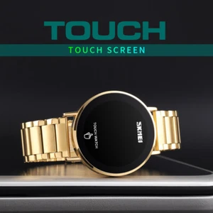 Men's Electronic Watch Fashion LED Touch Screen Waterproof Stainless Steel Band - Picture 1 of 16