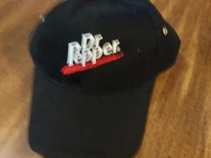 Vintage Dr. Pepper Mütze Baseballkappe schwarz verstellbar HEAD SHOTS KC CAPS STRAPBACK - Bild 1 von 2