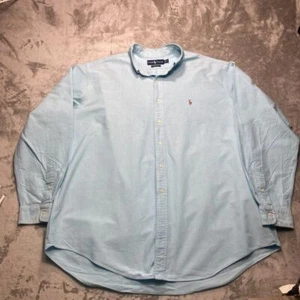 Ralph Lauren Classic Fit Oxford Button Down Shirt Light Blue XXL Casual Business - Picture 1 of 9