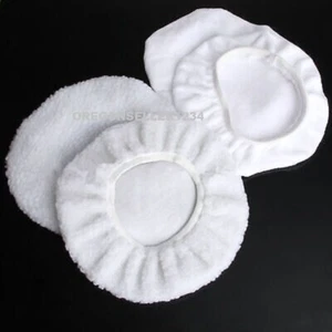 9 -10" INCH Terry Microfiber and Fleece Polishing Bonnets 4 Pack - Picture 1 of 3